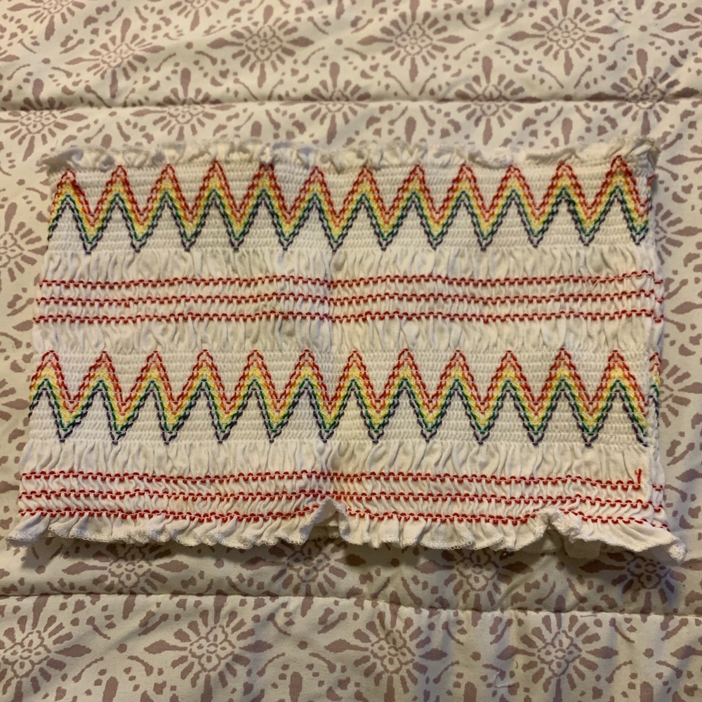 Colorful cropped tube top